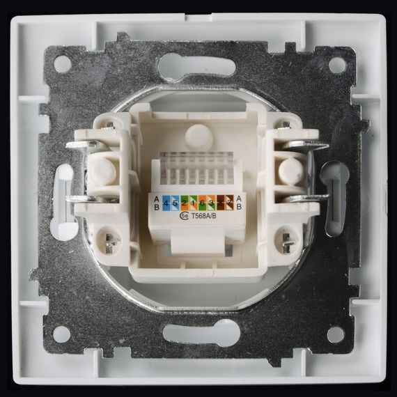 Розетка компьютерная белая KB-1PC wh | Зображення 2