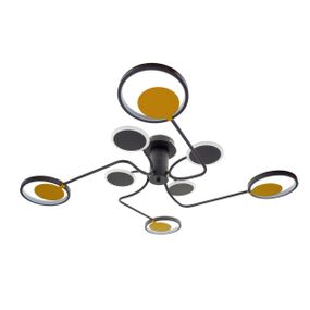 Люстра потолочная в спальню LED 50W WW+NW+CW BK (BR-01 657C/8)