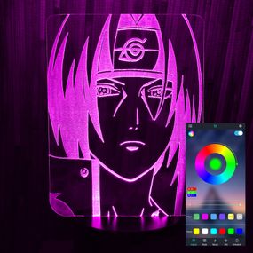 Акриловий світильник-нічник керування з телефона Учіха Ітачі 2 tty-n000521