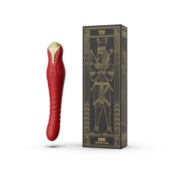 Смартвібратор-пульсатор Zalo — King Wine Red, кристал Swarovski Sex Aura | Зображення 7