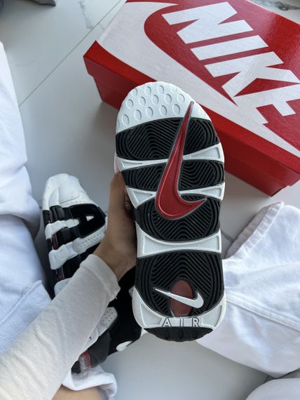 Кросівки Air More Uptempo White Black , В'єтнам | Зображення 4
