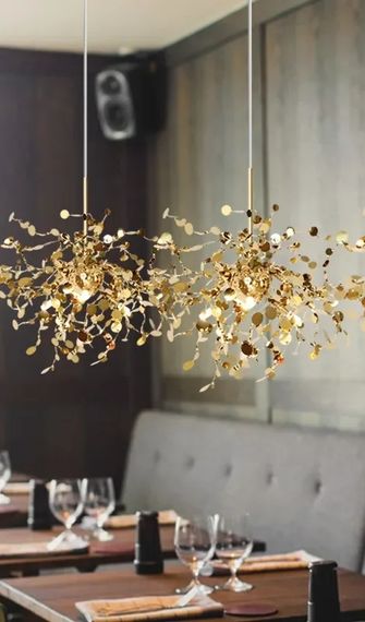 Люстра підвісна на 6 лампочок 27394 Золото 50-200х50х80 см.