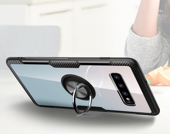 Чохол бампер Primolux Ring Magnetic Stand для смартфона Samsung Galaxy S10 Plus (SM-G975) - Black | Зображення 2