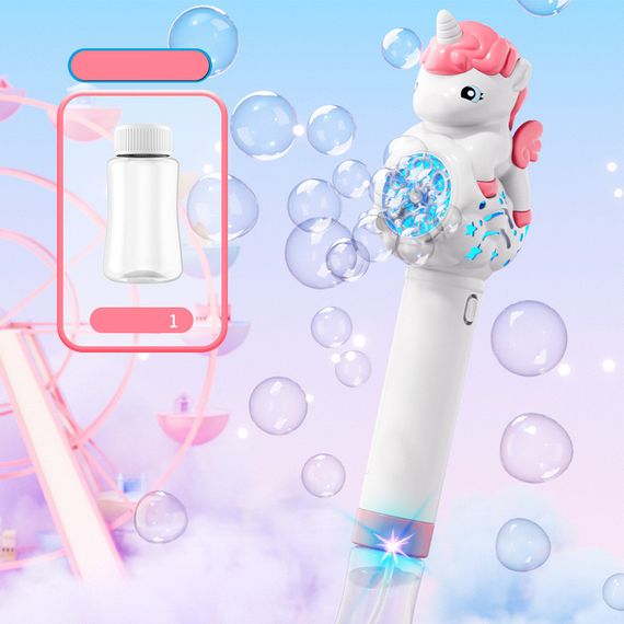 Пістолет з мильними бульбашками H055 Little Unicorn + bottle 50ml Pink | Зображення 2