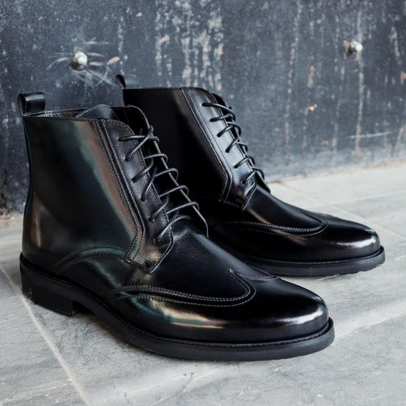 Шкіряні черевики на флісі 40 42 43 44 розмір | Зображення 1