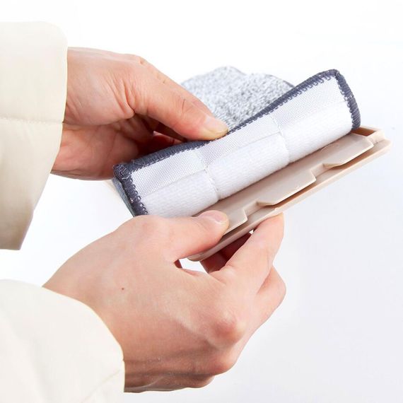 Запаска для швабри з мікрофібри 32*11 см / Змінна насадка на плоску швабру | Зображення 2