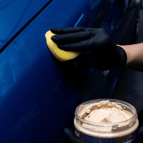Полироль восковой для кузова K2 Ultra Wax с губкой 250 г (K073) | Зображення 1