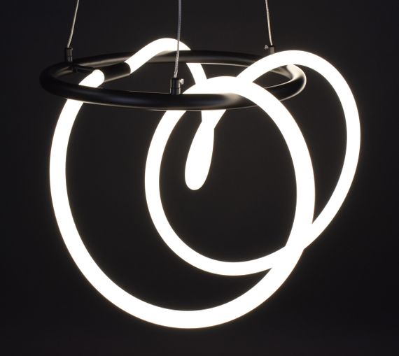 Люстра світлодіодна підвісна LED світильник для квартири на стелю лед 27747 Чорний 45-150х70х70 см. | Зображення 5