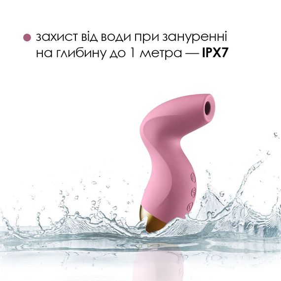 Вакуумний кліторальний стимулятор Svakom Pulse Pure Pale Pink, 5 режимів, 5 інтенсивностей у кожному | Зображення 3