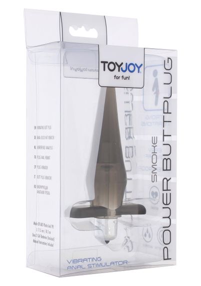 Анальний вібратор Toy Joy Power Buttplug сірий Sex Aura | Зображення 5