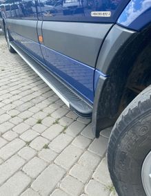 Бокові пороги Maya (2 шт., алюміній) Long/ExtraLong для Volkswagen Crafter 2006-2017рр