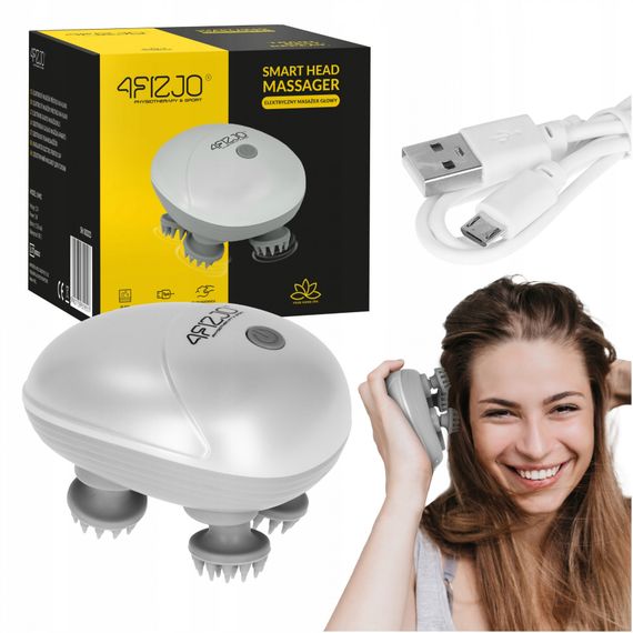 Електричний масажер для голови 4FIZJO Smart Head Massager 4FJ0619 White (P-5907739319500)