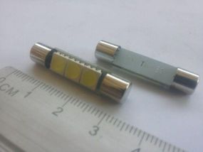 Лампа світлодіод з/ц 12V C5W 31 мм AC 3SMD біла, у козирок