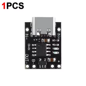 Розпродаж! Модуль заряджання Li-ion акумуляторів TP4056 Type-C 5 V 1 A без захисту, чорний