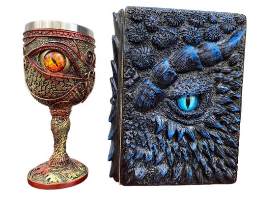Подарунковий набір Келих 3D Око Orange і Блокнот 3D «Книга тіней і Глубін»