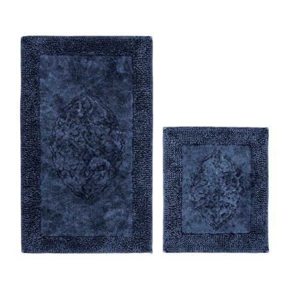 Набор ковриков для ванной Arya Tiffany AR-A107214-Dark-blue 2 предмета синий | Зображення 1