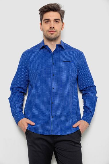 Рубашка мужская с принтом, цвет электрик, 214R7497 | Зображення 1