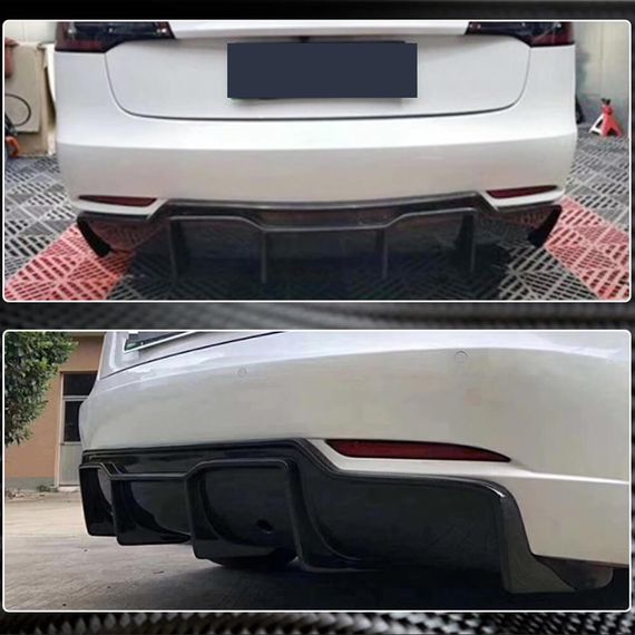 Задний диффузор V2 (2016-2023, Карбон) для Tesla Model 3 2017- гг | Зображення 3