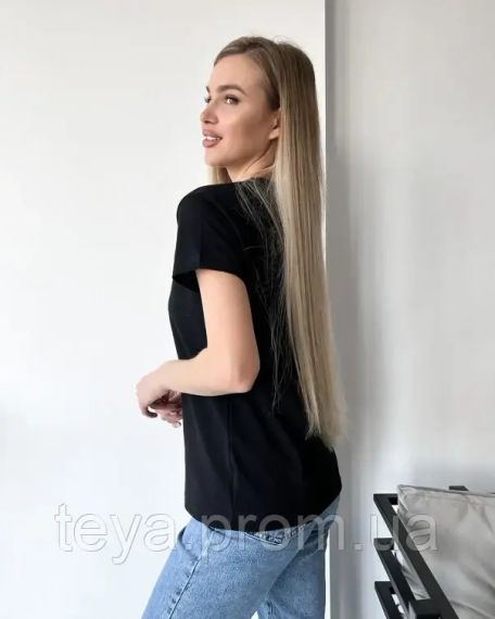 Футболка для жінок колір чорний FI_007406 | Зображення 1