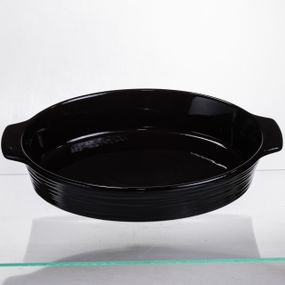Форма для запікання овальна 36×22.5×7 (см) форма для духовки 2 літри Чорний SH1290