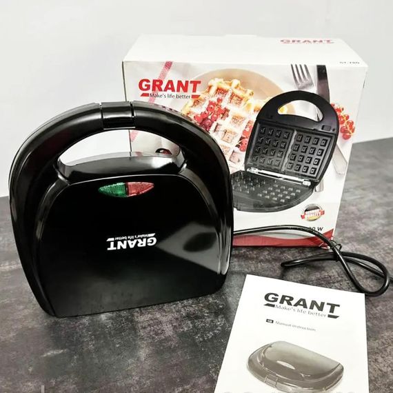 Бутербродниця мультипекар 4в1, 1400W, Grant ST-780 / Сендвічниця з антипригарним покриттям / Універсальний мультимейкер | Зображення 9