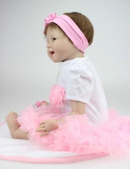 Силиконовая Коллекционная Кукла Реборн Reborn Девочка Кэри ( Виниловая Кукла ) Высота 55 См | Зображення 1