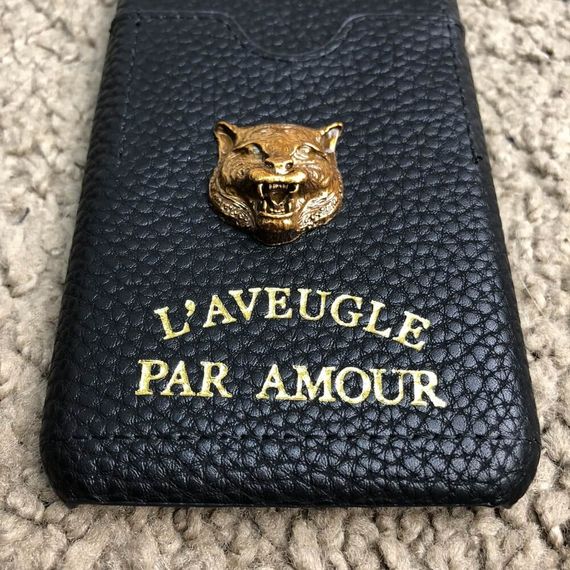 Чехол Gucci iPhone X Case GG Marmont Tiger Black | Зображення 2