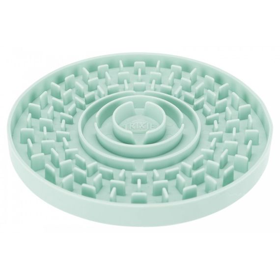 Миска-килимок Trixie для цуценят Junior для повільного годування блакитна пластик d-15 см