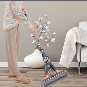 Складна швабра з насадкою Cotton Mop Сіра