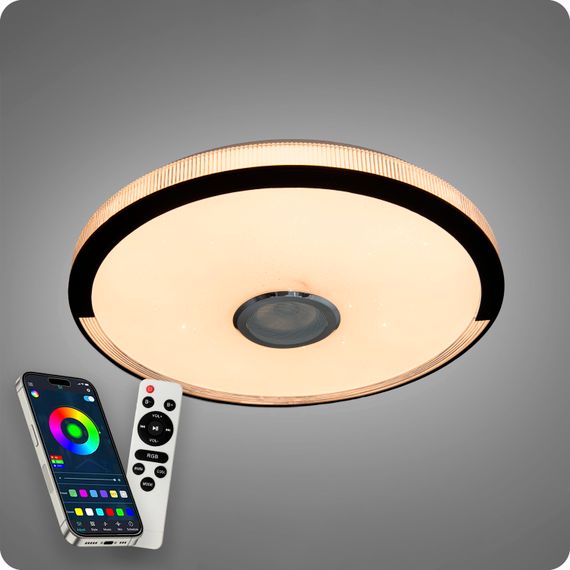 Люстра світлодіодна 517 Dlight RGB з пультом і  колонкою 80Вт Білий (02162) | Зображення 5