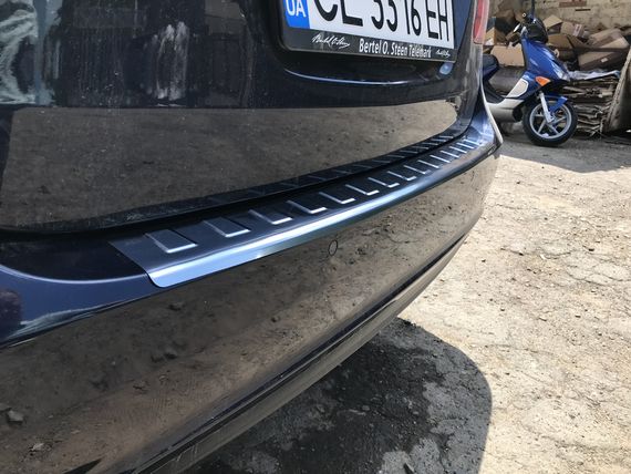 Накладка на задний бампер Carmos (нерж) для Mercedes B-class W246 2011-2018 гг | Зображення 5