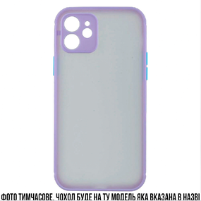 Чохол для iPhone SE 2 2020 , iPhone 7 , iPhone 8 (Протиударний з фіолетовими бортиками) ( PF010004 )