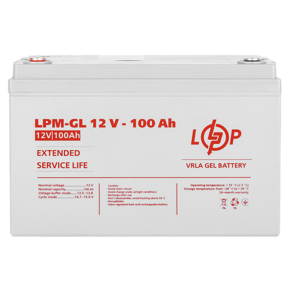 У/Ц Аккумулятор гелевый LPM-GL 12V - 100 Ah