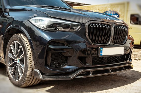 Передня Lip накладка Paradigm V-2 (2018-2022, натуральний карбон) для BMW X5 G05 2019- рр | Зображення 7