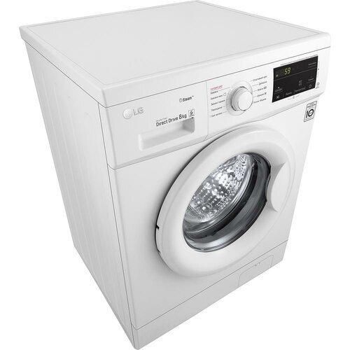 Стир. машина с фронт. загр. LG F4J3TS0W, 8кг, 1400, A+++, Пар, глубина 55см, Дисплей, Инвертор, Белый (F4J3TS0W) | Зображення 3