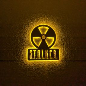 Панно декоративне картина на стіну Сталкер LED підсвітка 350х400 acr-p000199