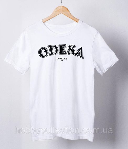 Футболка жіноча із патріотичним принтом "ODESA Ukraine 1794" біла
