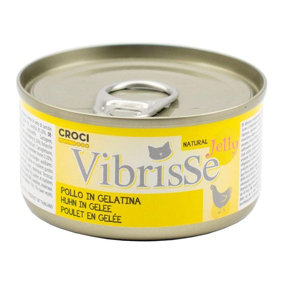 Блок консервованого корму для котів з куркою в желе Croci Vibrisse Jelly 24*70 г