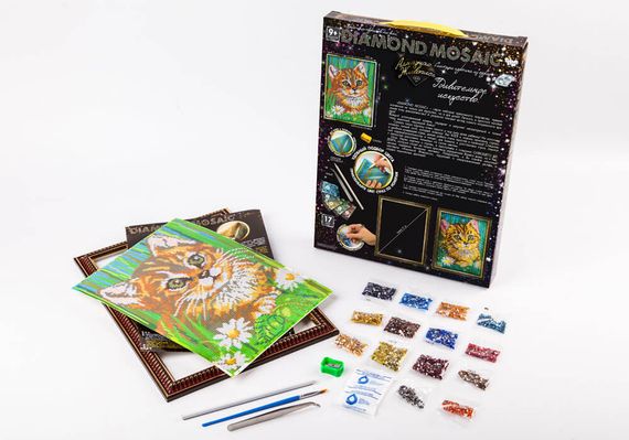 Креативна творчість "Діамантовий живопис. DIAMOND MOSAIC" DM-02 Danko Toys Миколай Вид 7