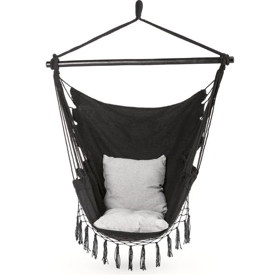 Бразильське крісло - гамак Outtec Boho XXL чорний | Зображення 2