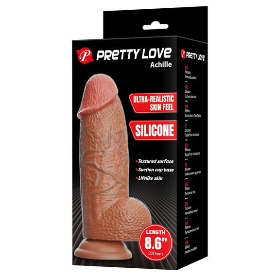 Силіконовий фалоімітатор на присосці PRETTY LOVE - Achille, BW-008130-1 Sex Aura | Зображення 6