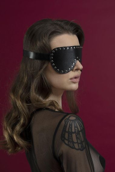 Маска на очі з заклепками Feral Feelings - Blindfold Mask, Чорний | Зображення 1