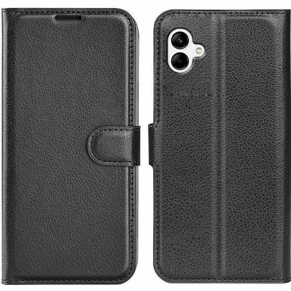 Чохол книжка з кишенями для карт на Samsung Galaxy A04 колір Чорний