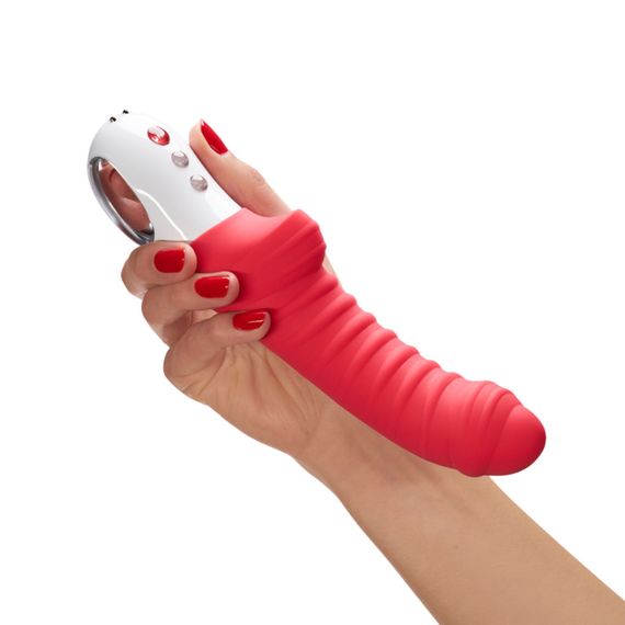 Вібратор для точки G Fun Factory TIGER india red, ребристий, підходить для анальної стимуляції | Зображення 4