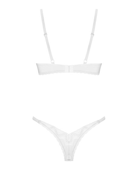 Комплект белья Obsessive Alissium set Белый M/L | Зображення 3