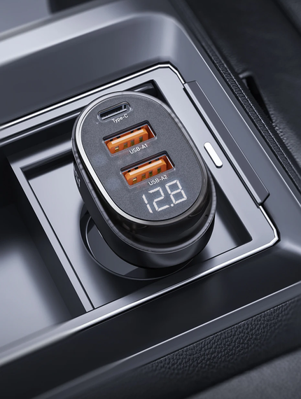 Зарядное устройство SV Essager 125W Digital Display в прикуриватель авто с 3 портами (sv2764) | Зображення 3