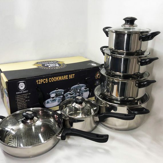 Набір каструль для електроплити FH-219 | Набір для індукційних плит | HK-442 Комплект каструль | Зображення 9