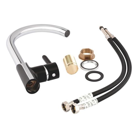 Смеситель для кухни Qtap Grand QTGRABCR007F Chrome/Black | Зображення 6