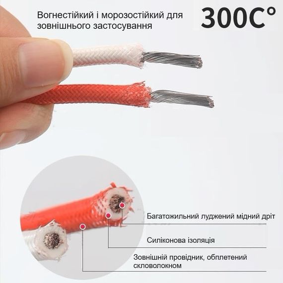 Гнездо зарядки электровелосипеда с антигорючим проводом 20см | Зображення 3