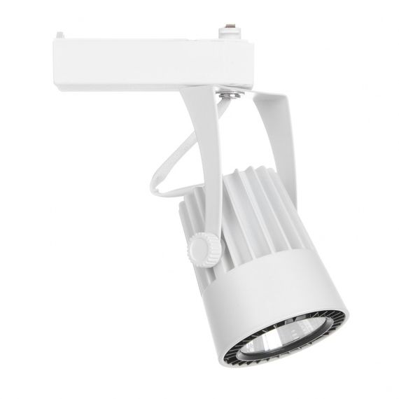 Светильник трековый поворотный LED-410/12W NW WH COB | Зображення 1